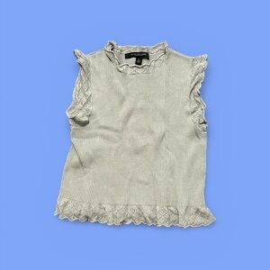 Marc New York Cap Sleeve Ruffle Knit Sweater